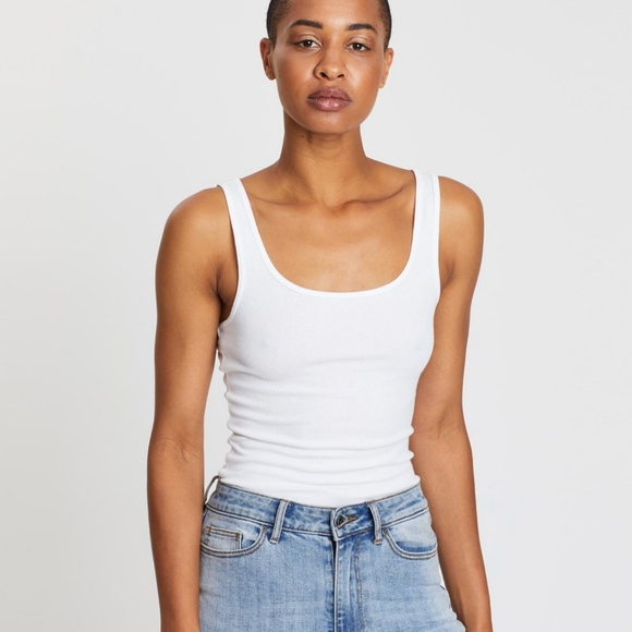 GAP | Tops | Gap Xs Boyfriend Tank Optic White Ribbed Top | Poshmark